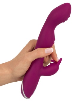 Фиолетовый вибратор G-Spot Rabbit Vibrator для стимуляции зон G и A - 23,6 см.