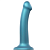 Фаллоимитатор на присоске Strap-On-Me Mono Density Metallic Shine M 16 см голубой
