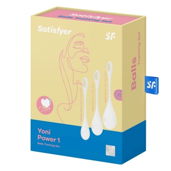 Набор из 3 белых вагинальных шариков Satisfyer Yoni Power 1