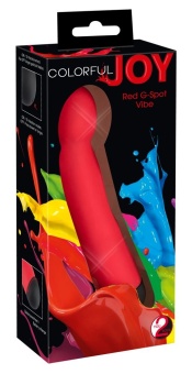 Вибратор Colorful Joy G-Spot красный - 17 см