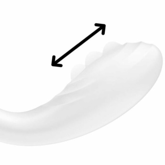 Белый вибромассажер Satisfyer Rrrolling Pleasure с движущимся шариком - 23 см
