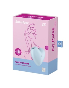 Вакуумный вибростимулятор Satisfyer Cutie Heart голубой