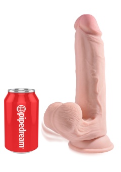 Фаллоимитатор с увеличенной мошонкой King Cock Plus 9 Triple Density 26 см