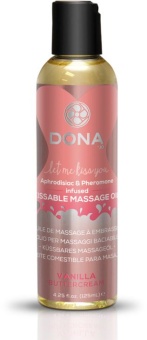 Вкусовое массажное масло Dona Kissable Oil Vanilla Buttercream Ваниль - 125 мл