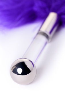 Щекоталка с пушистым мехом и прозрачной ручкой ToyFa Theatre фиолетовая