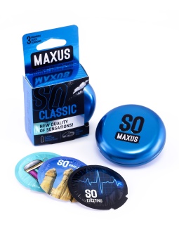 Презервативы классические Maxus Classic упаковка с кейсом - 15 шт