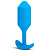 Утяжелённая вибропробка b-Vibe Vibrating Snug Plug 3 средняя голубая