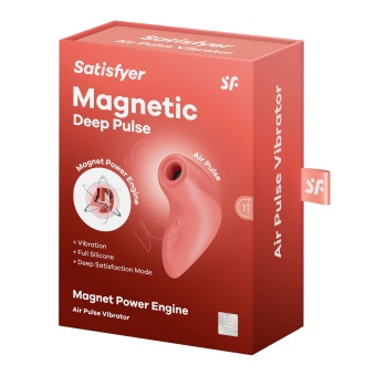 Вакуумный стимулятор Satisfyer Magnetic Deep Pulse коралловый