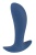 Синяя анальная втулка с вибрацией Vibrating Butt Plug - 12 см.