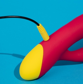 Вибратор с клиторальным стимулятором Romp Jazz Rabbit Vibrator малиновый