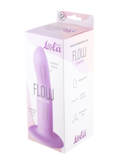 Сиреневый гнущийся нереалистичный фаллоимитатор Flow - 16,6 см.