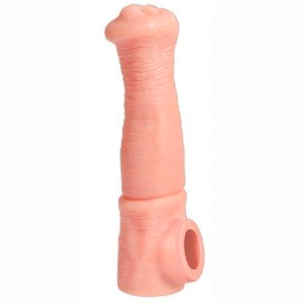 Насадка с крупной головкой с отверстием для мошонки Kokos Cock Sleeve