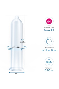 Большие презервативы MY.SIZE №64 10 шт