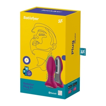 Вибропробка с ротацией и приложением Satisfyer Rotator Plug 2+ розовая