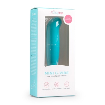 Голубой мини-вибратор для G-стимуляции Easytoys Mini G-Spot Vibrator - 12 см.