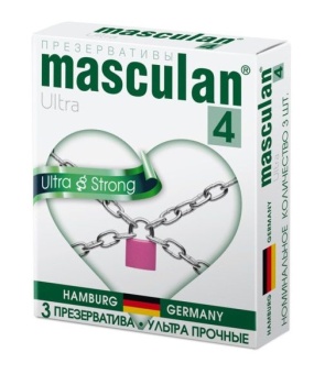 Ультрапрочные презервативы Masculan Ultra 4 Strong - 3 шт