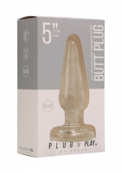 Стеклянная анальная пробка Butt Plug Basic 5 Inch - 12,7 см.