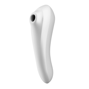 Белый вакуум-волновой вибратор с приложением Satisfyer Dual Pleasure