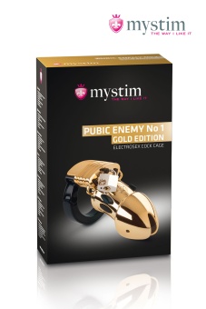 Пояс верности Mystim Pubic Enemy No 1 Gold Edition с электростимуляцией
