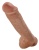 Фаллоимитатор на присоске с мошонкой King Cock with Balls 28 см мулат