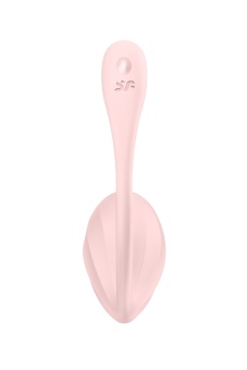 Виброяйцо Satisfyer Ribbed Petal с дистанционным управлением розовое
