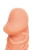 Телесная закрытая насадка с венками Cock Sleeve 006 Size S - 13,8 см.
