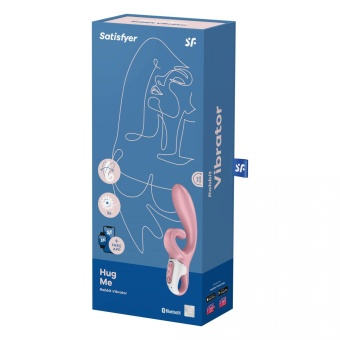 Вибратор с клиторальным стимулятором Satisfyer Hug Me 21,2 см розовый