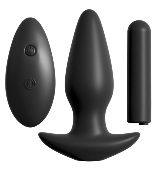Анальная вибропробка с дистанционным пультом Pipedream Anal Fantasy Collection Remote Control Silicone Plug черная