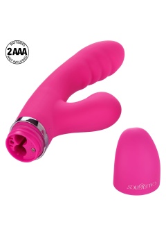 Розовый вибратор-кролик Foreplay Frenzy Pucker с функцией вакуума