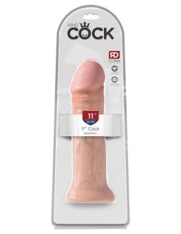 Большой фаллоимитатор на присоске King Cock 26,5 см телесный