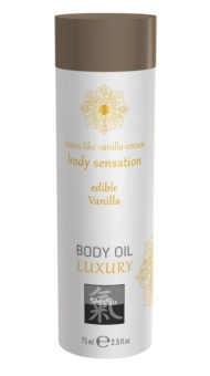 Съедобное масло для тела Shiatsu Body Oil Luxury Ваниль  - 75 мл