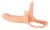 Силиконовый полый фаллоимитатор на ремешках Strap-on Silicone Sleeve - 16 см