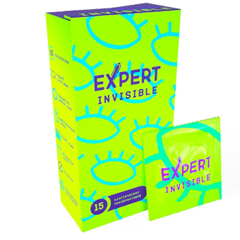 Ультратонкие презервативы Expert Invisible 15 шт