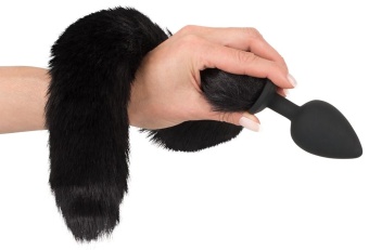Анальная пробка с хвостом и ушки кошки Pet Play Plug and Ears