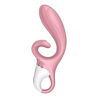 Вибратор с клиторальным стимулятором Satisfyer Hug Me 21,2 см розовый