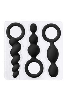 Набор чёрных анальных елочек Satisfyer Plugs