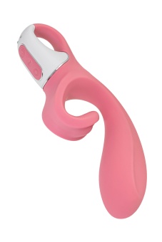 Вибратор с клиторальным стимулятором Satisfyer Hug Me 21,2 см розовый