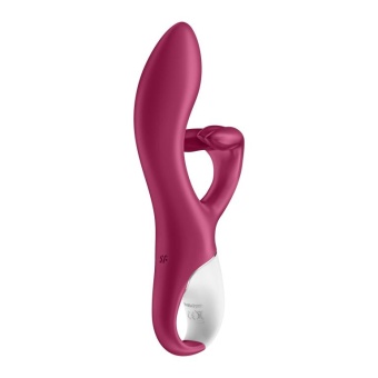 Вибратор Satisfyer Embrace Me с тройным клиторальным стимулятором малиновый