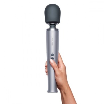 Мощный массажёр с 20 режимами Le Wand Rechargeable серебряный