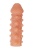 Телесная закрытая насадка с шариками Cock Sleeve Size M - 15,6 см.