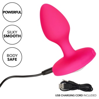 Анальная вибропробка с кристаллом Cheeky Gems Vibrating Probe Medium розовая