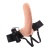 Телесный полый страпон с вибрацией 8  Vibrating Hollow Strap-On - 20,5 см.