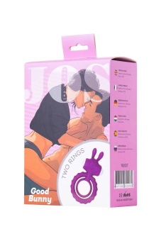 Эрекционное виброкольцо JOS Good Bunny фиолетовое