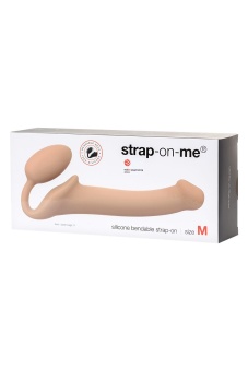 Безремневой гибкий страпон Bendable Strap-on-me M 24,5 см телесный