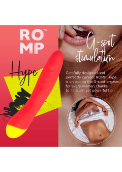 Вибратор для точки G Romp Hype G-Spot Vibrator красный - 21 см