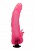 Розовая насадка для страпона с клиторальными лепестками - 20 см.