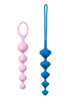 Набор из 2 цветных анальных цепочек Satisfyer Love Beads