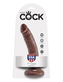 Фаллоимитатор на присоске King Cock 16,5 см коричневый