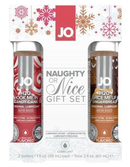 Набор вкусовых лубрикантов System JO Naughty or Nice "Рождественский леденец" и "Имбирный пряник" по 30 мл