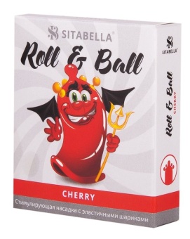 Стимулирующий презерватив-насадка Roll   Ball Cherry